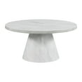 thumbnail image 2 of Picket House Furnishings Odette 36" Round Marble Coffee Table in White, 2 of 7