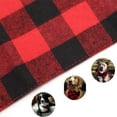 thumbnail image 2 of Bandana pour Chien, Bandanas pour Chien 100 % Coton Réversible Triangle Foulard à Carreaux Rouges Bavoirs Accessoires pour Petit Moyen Grand TG Chien Chiot (Taille g) (Rouge/noir), 2 of 5