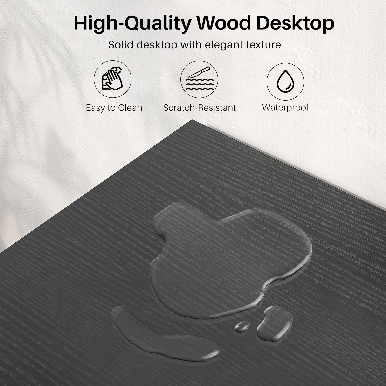 TINKLE WELL 50-inch L-Shaped Computer Desks, Corner Gaming Table with Wooden Desktop, Reversible Design, CPU Stand and Side Bag for Home Office, Study, Black