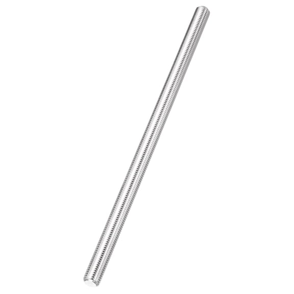 Uxcell Fully Threaded Rod, M12 x 1.5mm Pitch 304 Stainless Steel Right Hand Fine Threads Studs, 250mm/10" Long Threaded Screw Rods Fasteners for Anchors Bolts Hangers Clamps U Bolts