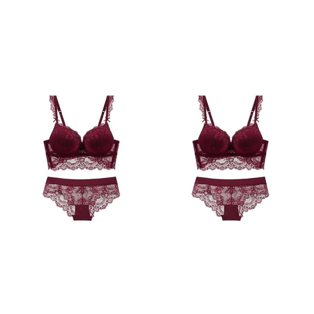 Sonducket Conjunto de Ropa Interior de Mujer Sujetador Lencería Amigable con la Piel Tamaño Grande Type8 NO8