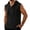 Black, variant on Men's Sleeveless Hoodie Cotton Henley Beach Shirt Lightweight Breathable Casual Tops with Kangaroo Pocket for Vacation Travel