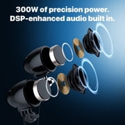 GoHawk AN4 All-in-One Built-in Amplifier 4 Waterproof Bluetooth Motorcycle Stereo Speakers Audio Amp System Harley ATV