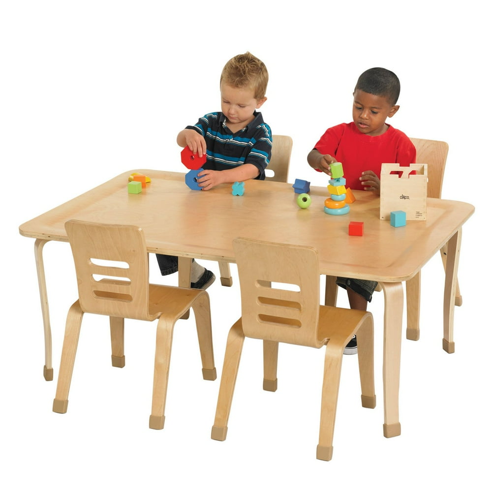 ECR4KIDS Rectangular Bentwood Play Table