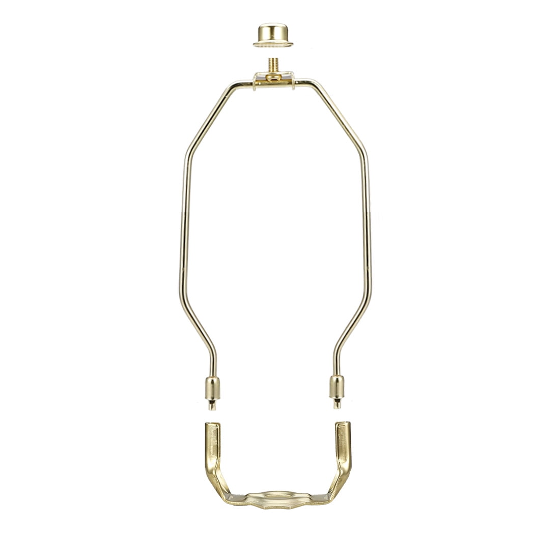 Unique Bargains Height Lamp Harp Finial Harp Holder Set Polished Brass 8", 2 Pack