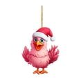thumbnail image 1 of Creative Cartoon Christmas Chicken Christmas Decoration Pendant Acrylic Car Pendant Backpack Keychain, 1 of 4