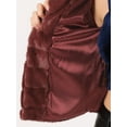 thumbnail image 5 of INSPIRE CHIC Women's Faux Fur Turn Down Collar Open Front Cropped Fluffy Jacket XS Burgundy, 5 of 6