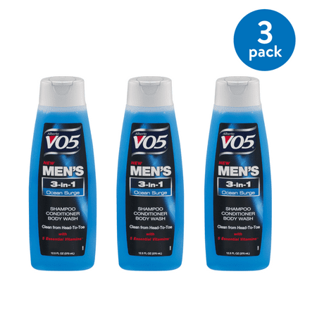 3 Pack Alberto Vo5 Mens 3 In 1 Shampoo Conditioner Amp Body