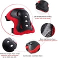 thumbnail image 3 of Protector de patines para niños, kit de protector de patines para niños y niñas, protector de patines ajustable para monopatín, ciclismo, scooter, bicicleta, escalada Rojo Verde, 3 of 5