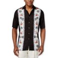 thumbnail image 1 of Camisa con Botones y borde Floral Campia Moda para hombre negro mediano, 1 of 1