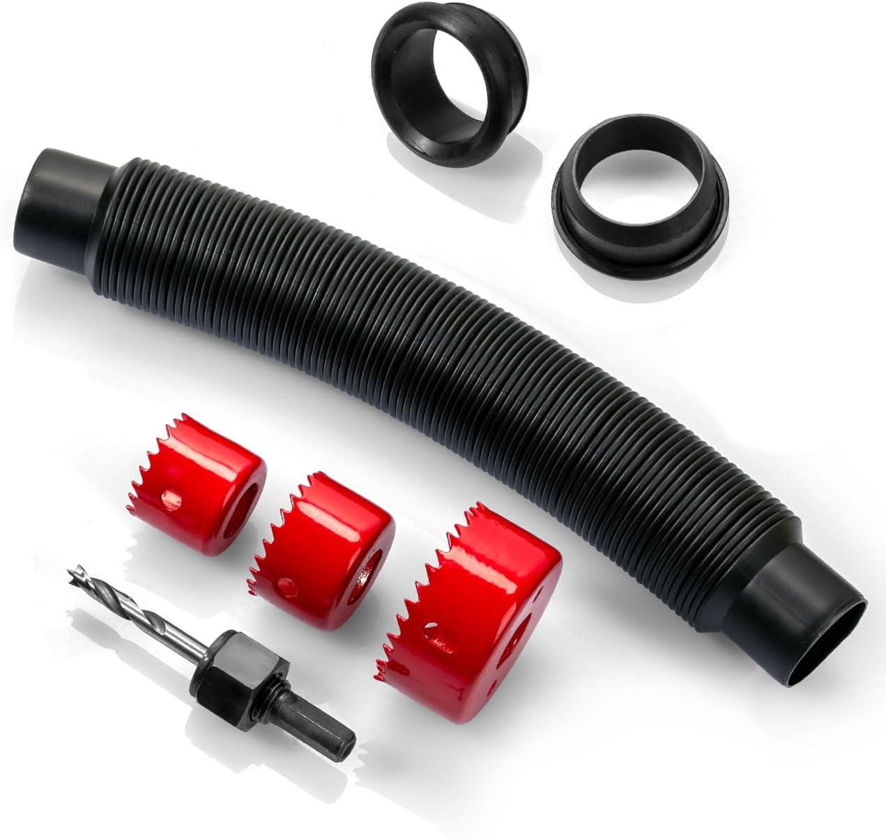 HRTGFD-Rain Barrel Hose Connector Kit Link 2 Rain Water Barrels to Store More Rainwater for Home Garden Outdoor Chores, With Hole Saw and Gaskets