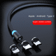 thumbnail image 1 of Atracción ciega de 360 grados fuerza magnética serpentina redonda línea de carga de atracción magnética para Android Apple línea de datos tipo c atracción magnética, 1 of 5