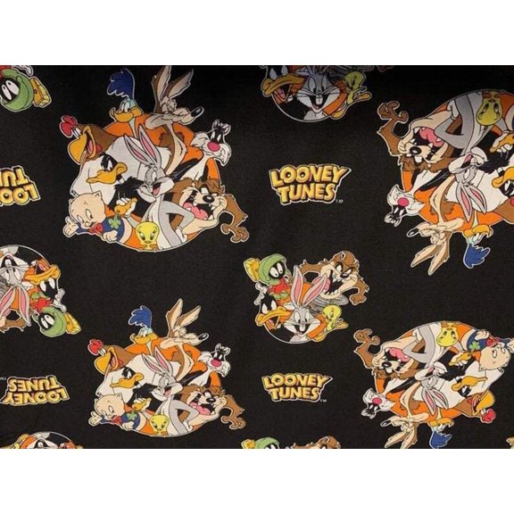 Handmade Valance, Curtain Panel, or Pillow Cover Looney Tunes Packed