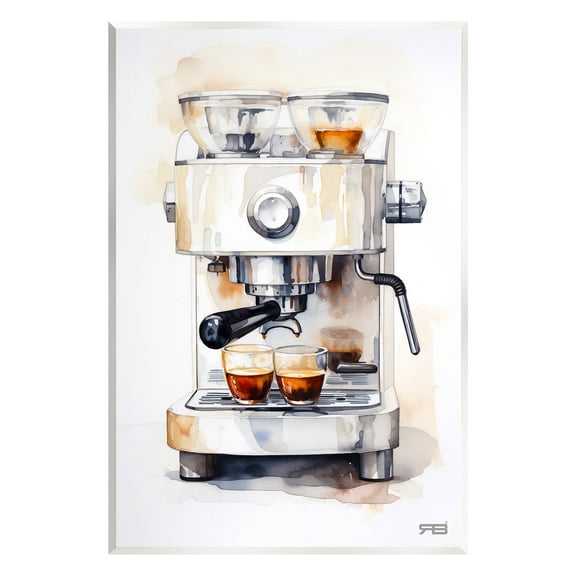 Stupell Industries Modern Espresso Machine Food & Beverage Painting Unframed Art Print Wall Art, 10 x 15