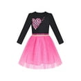 thumbnail image 1 of Robe Fille Noire Cœur Rose Sequins Tulle Saint-Valentin 6 Ans, 1 of 7