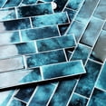 thumbnail image 4 of Decotalk Blue Peel and Stick Backsplash Subway Tile Backsplash Blue 30x30cm Kitchen Backsplash Tile Self Adhesive Backsplash Tiles Stick on Tile for Bathroom Subway Back Splash Wall Tiles (3PCS), 4 of 7