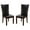 Dark Cherry; Black, variant on Furniture of America Longbotton Upholstered Dining Chairs - Set of 2, Black