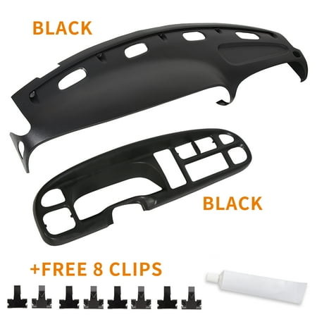 Kojem Molded Dashboard Cap Cover for 1998-2002 Dodge Ram 1500 2500 3500 Pad Overlay Cap w/ Dash Bezel
