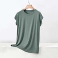 thumbnail image 5 of Njagoc3 Women's V Neck Lounge Set Short Sleeve Top with Contrast Piping and Shorts 2 Piece Summer Sleepwear, 5 of 6