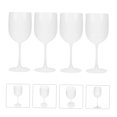 thumbnail image 3 of WESIEVYA 4Pcs Plastic Wine Glasses White Simple Design for Party Cocktail and Storage Use, 3 of 8