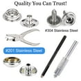 thumbnail image 5 of Canvas Snap Kit Marine Grade Stainless Steel Snaps, Screw Snaps Boat Cover Snaps, 5 of 7