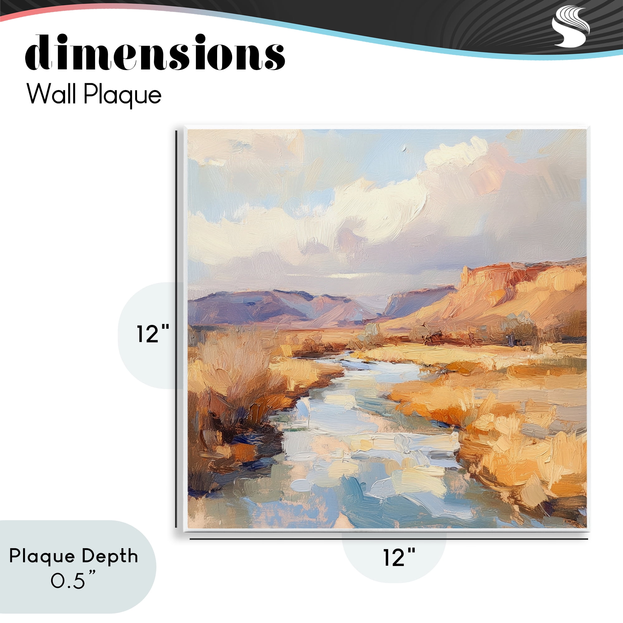 Stupell Industries Plateau River Evening Glow Wall Plaque Art, design by Petal Prints Design