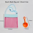 thumbnail image 2 of QIUYIDP Beach Mesh Bags, 2 Pack Sand Away Seashell Tote Bags with Adjustable Carrying Straps for Kid's Shell Collection, 2 of 5