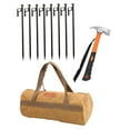thumbnail image 4 of S SERENABLE Heavy Duty Camping Ground Pegs Set with Tool Portable Multipurpose for Snowfields Accessory 8 Flat Head Anchors Storage Bag 30cm, 4 of 9