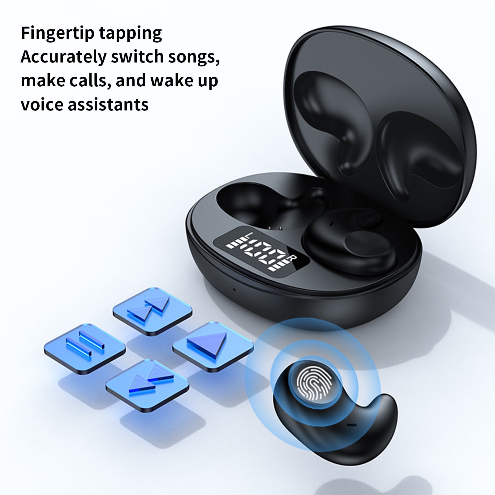 ZFYXGS Bluetooth Earbuds, True Wireless Noise Cancelling Waterproof with Charging Case, In-Ear Earbuds for Sports Running Computer Laptop and Work