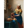thumbnail image 2 of Vermeer, Jan 24x32 White Modern Wood Framed Museum Art Print Titled - The Milkmaid - detail, 2 of 4