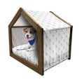 thumbnail image 1 of Baseball Pet House, Professional Player Batter Pattern Outdoor Sports Theme Digital Graphic Design, Outdoor & Indoor Portable Dog Kennel with Pillow and Cover, 5 Sizes, Multicolor, by Ambesonne, 1 of 5