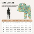 thumbnail image 3 of KLL Cute Pineapples Print Women's Long Sleeve Pajamas with Pants Sleepwear Loungewear 2 Set-XX-Large, 3 of 7
