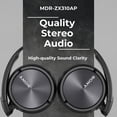 thumbnail image 2 of Auriculares Sony MDR-ZX310AP Serie ZX estéreo (negros) + funda, 2 of 7