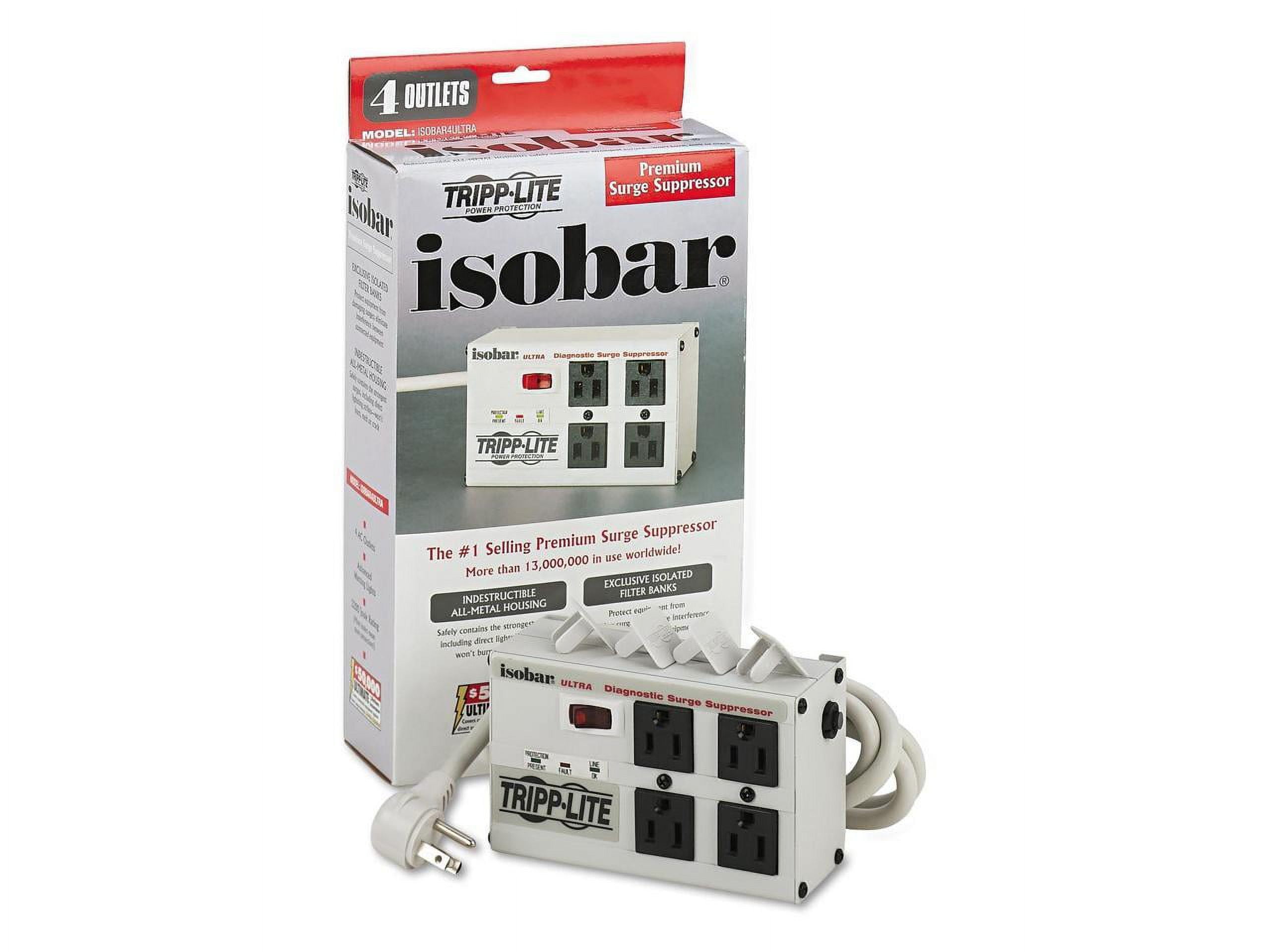 TrippLite 4-Outlet Isobar Surge Suppressor with 6 ft Cord