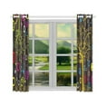 thumbnail image 3 of RYLABLUE Colorful Dream Window Kitchen Curtain, Tree Art Window Treatment Panel Curtains,26x39 inches,Set of 2, 3 of 3