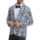 thumbnail image 4 of BLAZERS PARA HOMBRES INSPIRE CHIC Estampado de Animales Solapa con Muesca Ajuste Slim 2XL Estampado de Cebra, 4 of 5