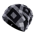 thumbnail image 1 of MesaSe Elastic Hat Geometric Pattern Hat Unisex Winter Hat with Geometric Print Contrast Colors Elastic Adjustable Multifunctional, 1 of 5