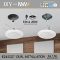 thumbnail image 5 of NuWatt 5/ 6'' LED Recessed Retrofit Low Profile Disk Downlights, E26 Base, 3000K Warm White, 12PK, 5 of 10