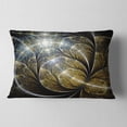 thumbnail image 2 of Designart Symmetrical Gold Fractal Flower with Lighting - Floral Throw Pillow - 12x20, 2 of 5
