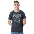 thumbnail image 5 of Black Panther Men's Silver Metallic Ink Tribal Logo Adult Superhero T-Shirt, 5 of 6