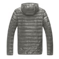 thumbnail image 2 of Pxiakgy parka jacket men Men's Casual Winter Jacket Warm Men Zipper Hooded Coat With PocketMen's Parkas Grey + 4XL, 2 of 3