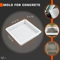 thumbnail image 2 of Nvzi Stepping Stone Molds for Concrete Reusable - DIY Stepping Stone Kit Garden Plastic Molds Concrete Mold Square Bit Stepping Stone Molds - Paver Molds for Concrete Landscape Bricks Stone Pavers, 2 of 4