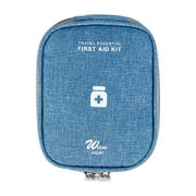 Renjiang Portable Empty First Aid Kit Bag, Travel Medicine Pouch, Small Medical Bag (Blue)