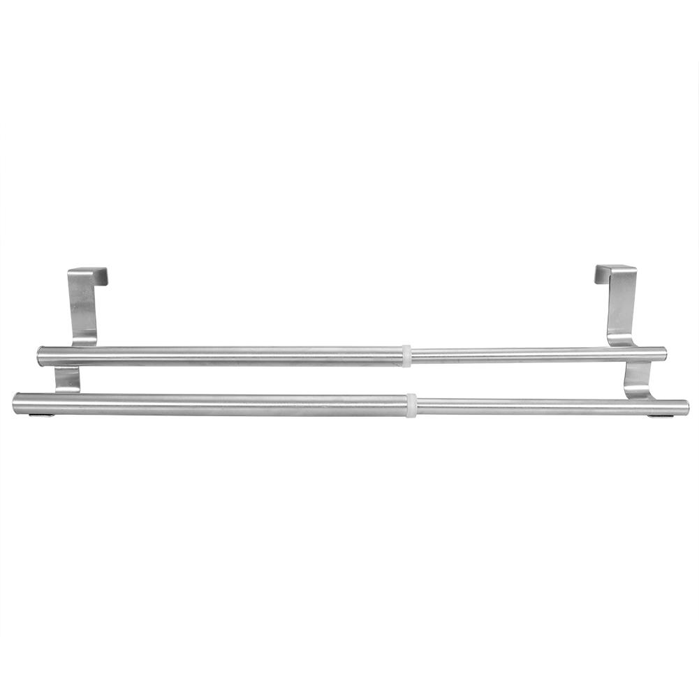 Tebru Stainless Steel Retractable Bath Towel Rack Double/Single Bar