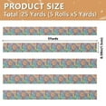 thumbnail image 3 of 5 Rolls Christmas Ribbon 1.5 inch Wide Decorative Ribbon for Gift Wrapping and Holiday Decorations Vibrant and Colorful Flower, 3 of 7