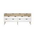 thumbnail image 6 of Tvilum Diana 8 Drawer Dresser for Adults, Oak Structure and White, 6 of 17