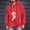 Red, variant on Wovilon Men's Pet Pouch Hoodie, Long Sleeve Pullover with Kangaroo Pocket and Drawstring, Loose Fit Solid Color for Fall Winter