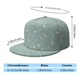 thumbnail image 5 of Skull with Flowers Snapback - Flat Bill Urban Fashion Hat, 5 of 5