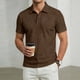 thumbnail image 2 of Mens Casual Manga Corta Botón Abajo Camisas de Color Sólido Turndown Cuello Blusa, Suelto Ajuste Superior para el Verano, 2 of 8
