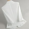 thumbnail image 5 of Gmluru Blazers For Women White Solid Color Lapel Button Elegant Suit Jacket Plus Size S-3XL, 5 of 7